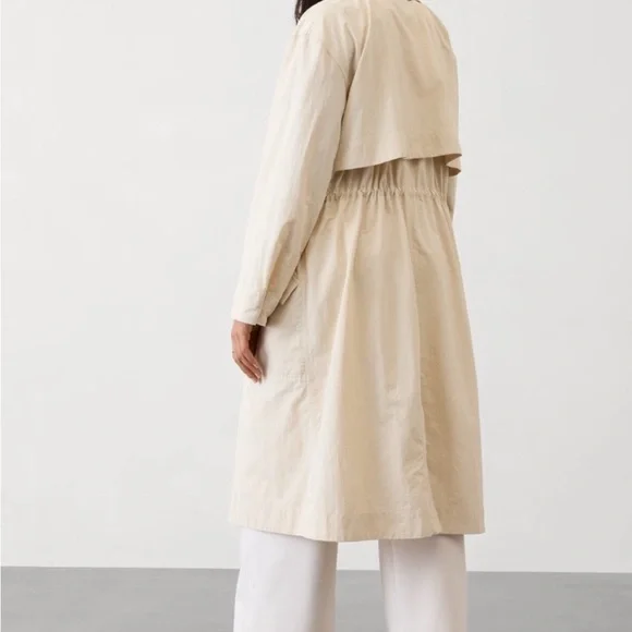 NWT NEW Athleta Luna Cream Trench Medium - Picture 2 of 8